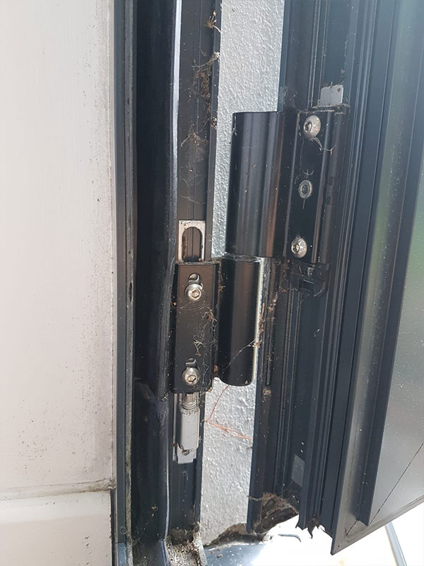 photograph of upvc door lock repair work in Fareham uk